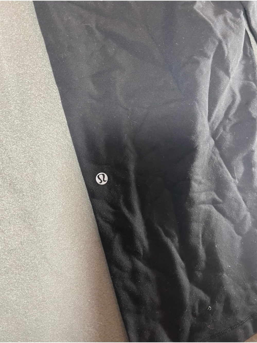 lululemon athletica Black Capri Leggings with Multicolor Striped Waist - Picture 4 of 6
